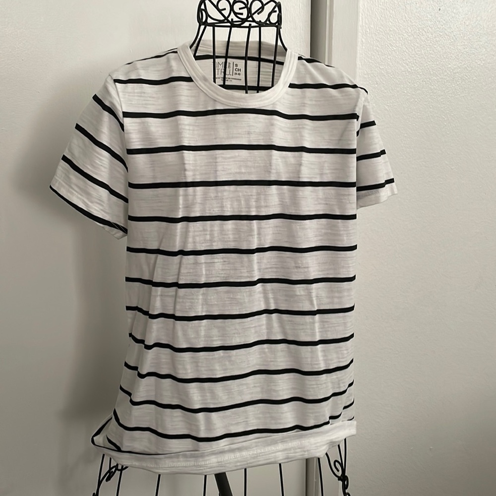 Black and white striped t shirt